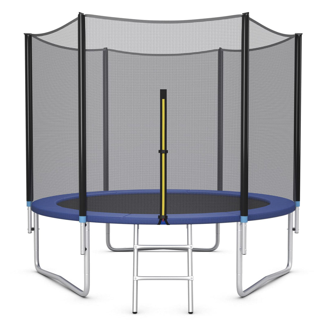 GYMAX Trampoline, 8FT 10FT 12FT 14FT 15FT 16FT Recreational Trampolines w/Safety Enclosure Net & Ladder - ASTM Certificated
