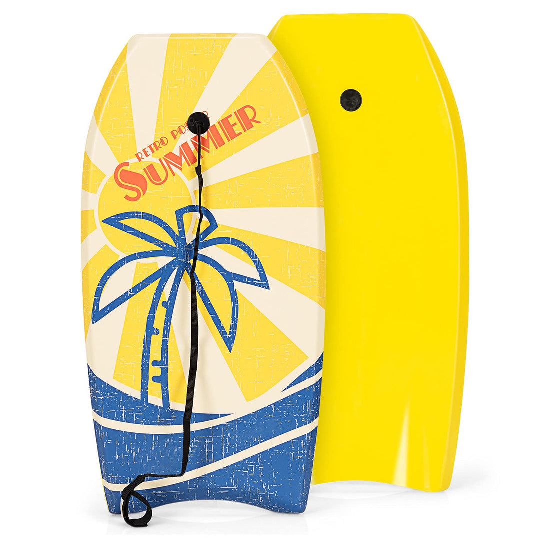 GYMAX Boogie Boards for Beach, 33"/37"/41" Body Board with EPS Foam Core