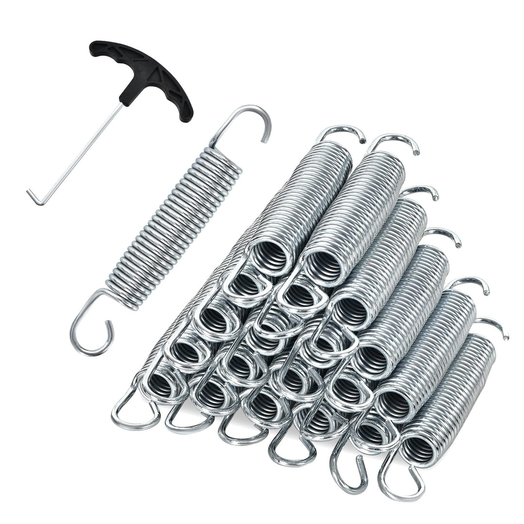 GYMAX Trampoline Spring, Universal Trampoline Replacement Spring with T-Hook, 5.5"/ 7" Heavy Duty Galvanized Steel Spring