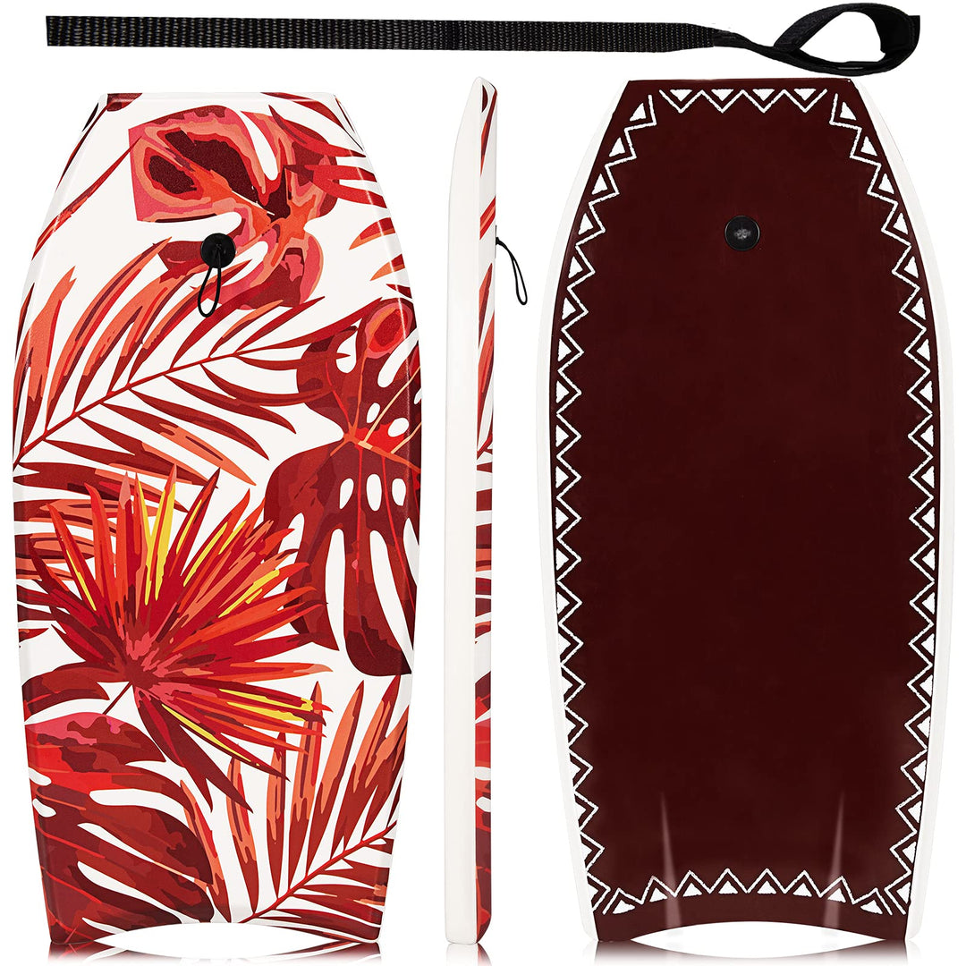 GYMAX Boogie Boards for Beach, 33"/37"/41" Body Board with EPS Foam Core
