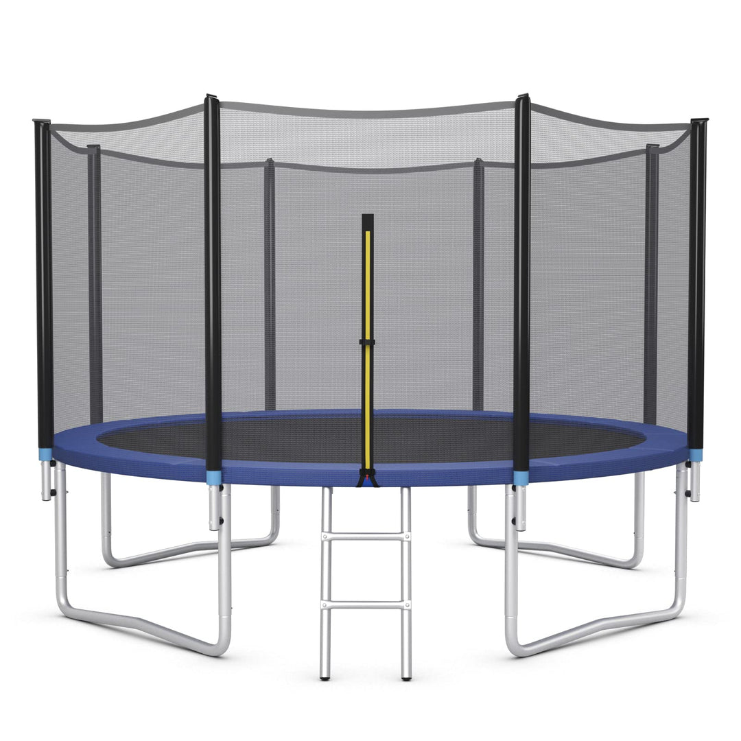 GYMAX Trampoline, 8FT 10FT 12FT 14FT 15FT 16FT Recreational Trampolines w/Safety Enclosure Net & Ladder - ASTM Certificated