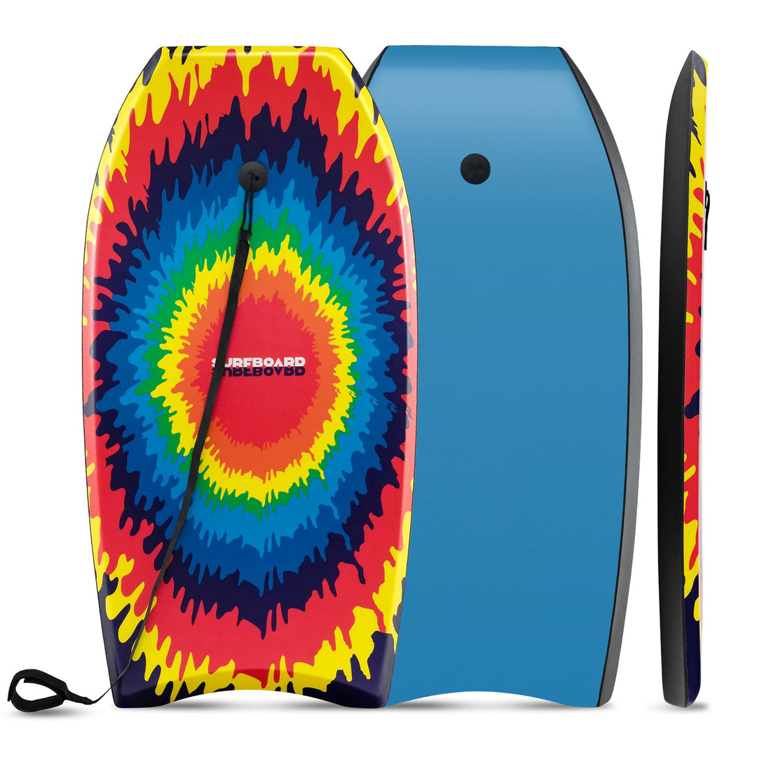 GYMAX Boogie Boards for Beach, 33"/37"/41" Body Board with EPS Foam Core