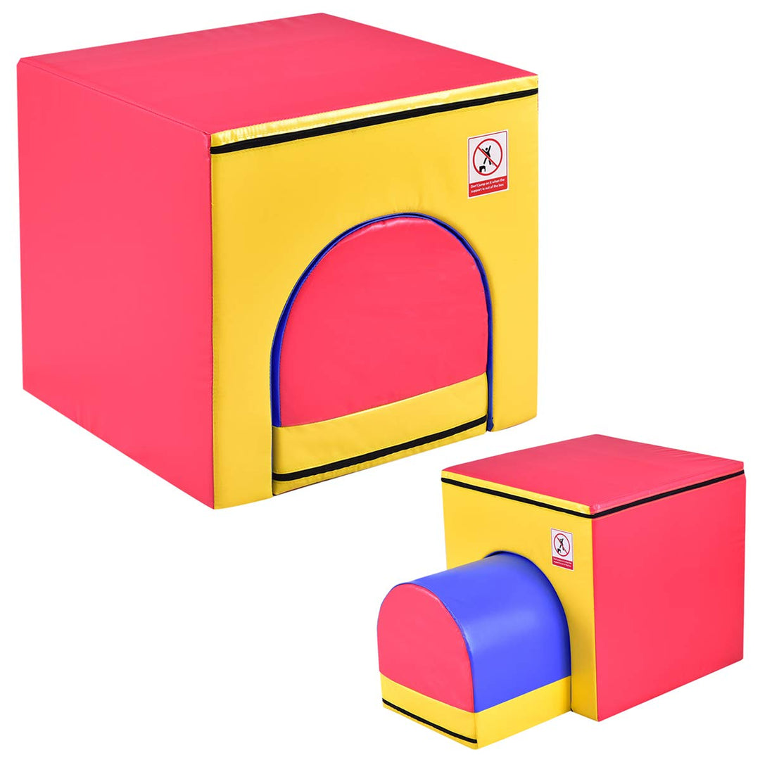 Gymax Tumbling Aid, 2 in 1 Gymnastics Mailbox Tumbling Trainer