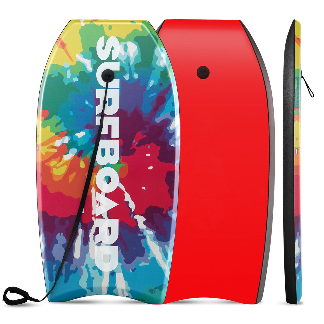 GYMAX Boogie Boards for Beach, 33"/37"/41" Body Board with EPS Foam Core