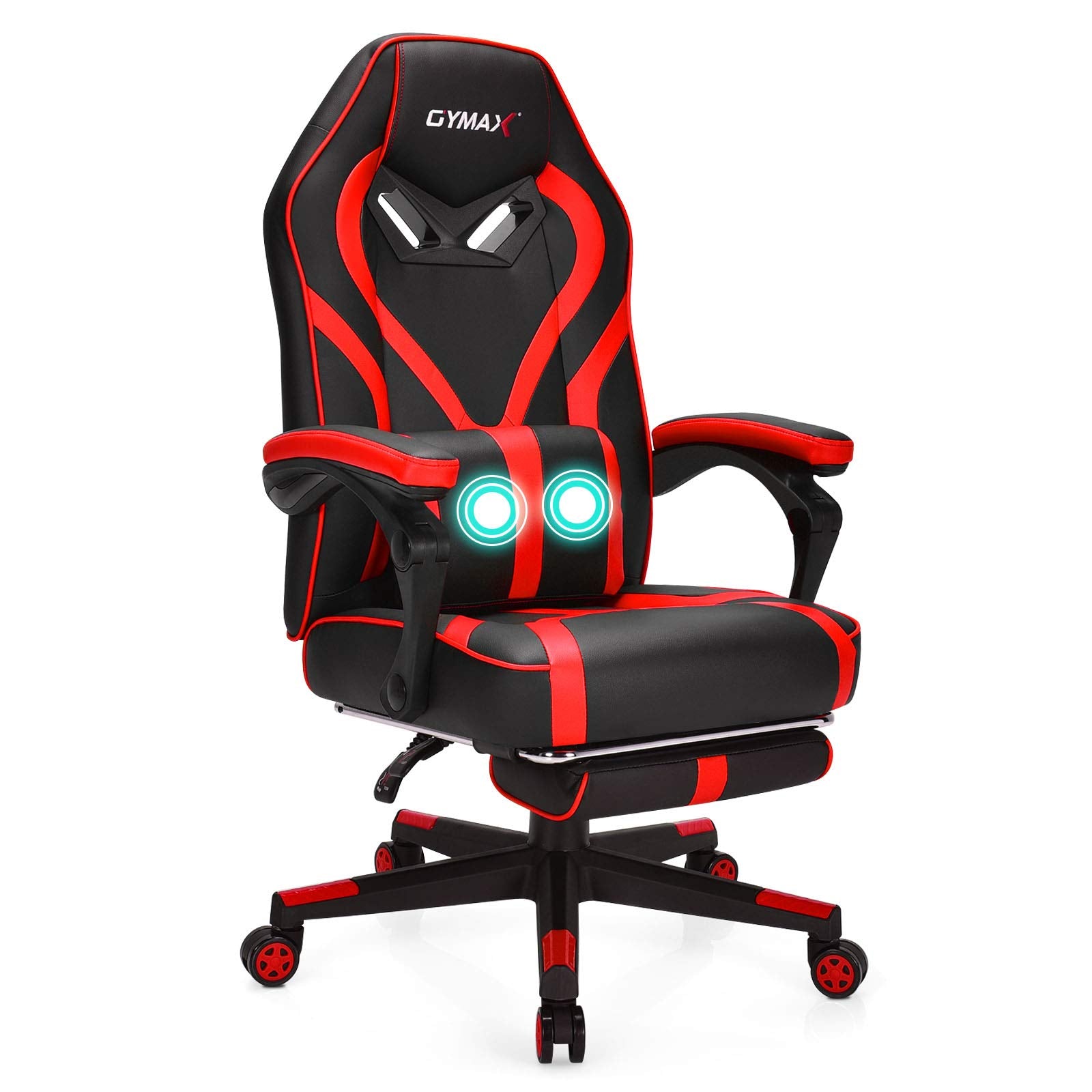 GYMAX Gaming Chair Office Chair, Adjustable Swivel Racing Style Comput ...