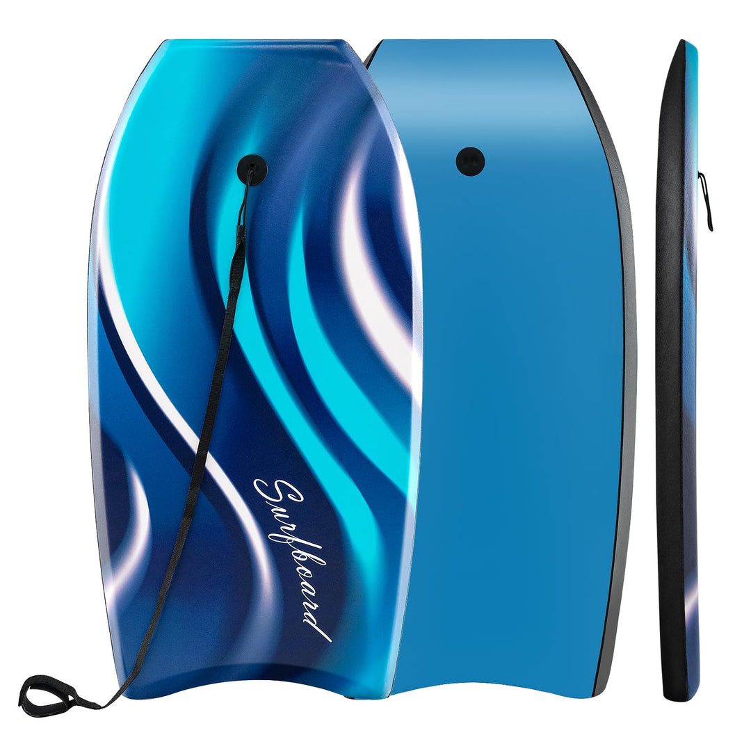 GYMAX Boogie Boards for Beach, 33"/37"/41" Body Board with EPS Foam Core