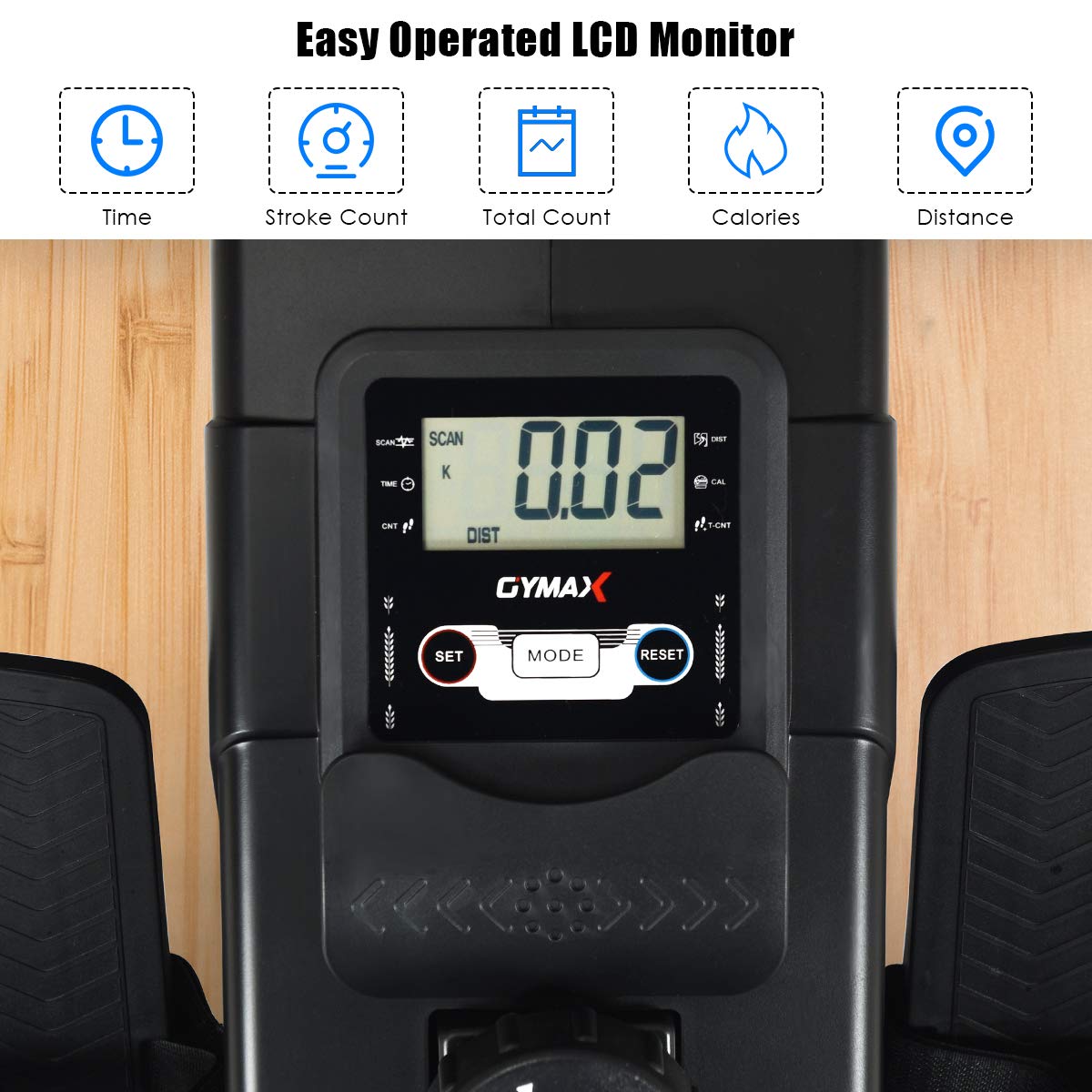 GYMAX Magnetic Rowing Machine, Foldable Rower with Digital Monitor & 10 Level Adjustable Resistance
