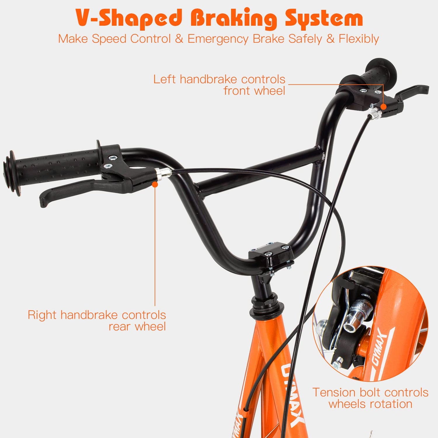 GYMAX Scooter, Kids & Adults Off-Road Scooter with 12" Inflatable Wheels, Adjustable Height Handlebar